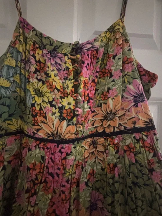 Urban Outfitters Pink, Yellow, Green Floral Sundress - Picture 2 of 6